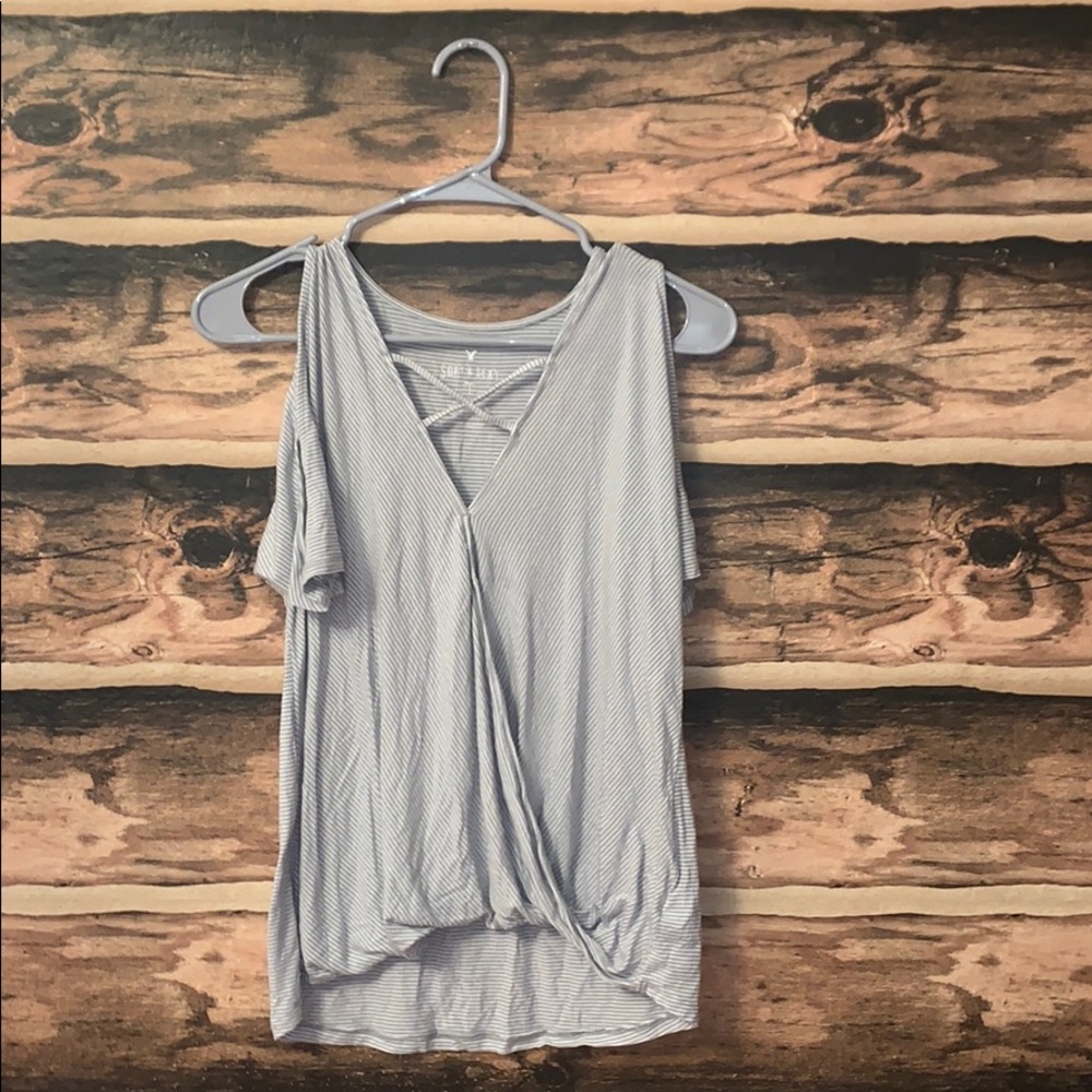 AEO Soft and Sexy off the shoulder float shirt
